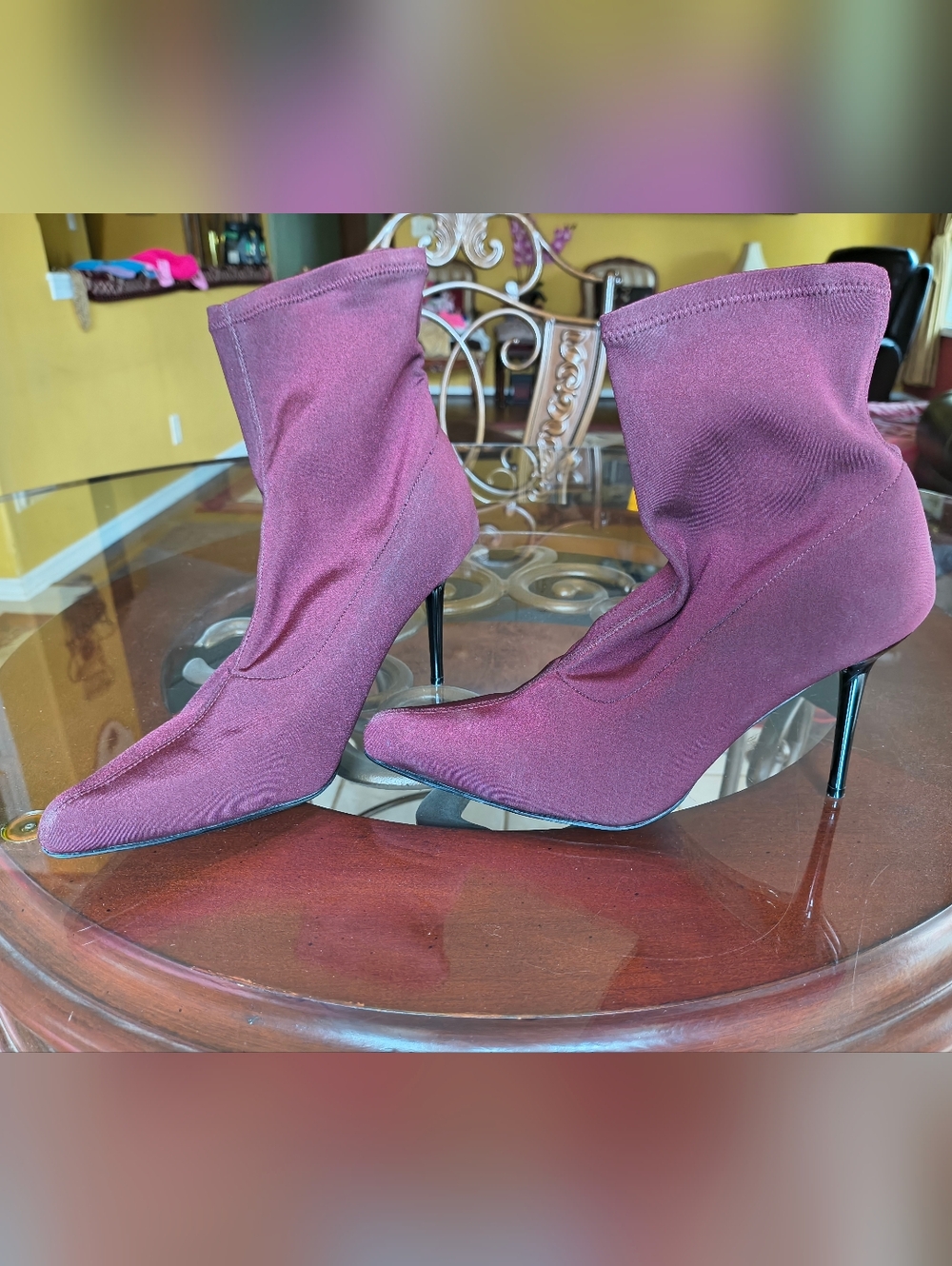 Colin Stuart Purple Heel Boots